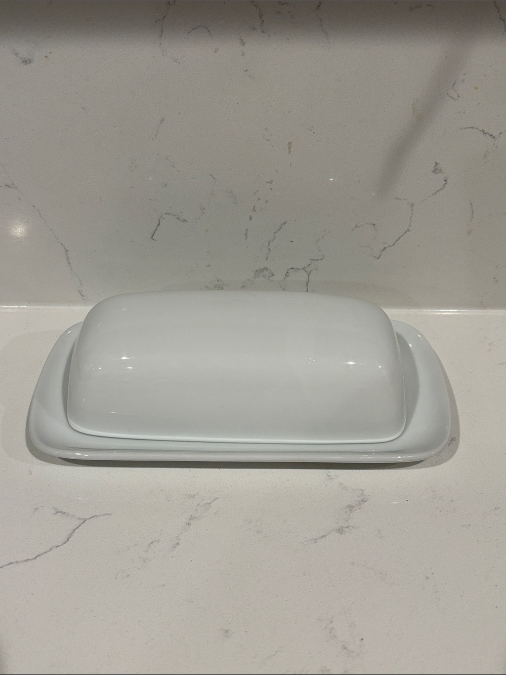 Threshold White Ceramic Butter Dish